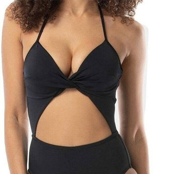 NWT Sundazed Swimsuit‎ 34C Black Willa Twist One Piece Bra Sized Underwire - Picture 4 of 6